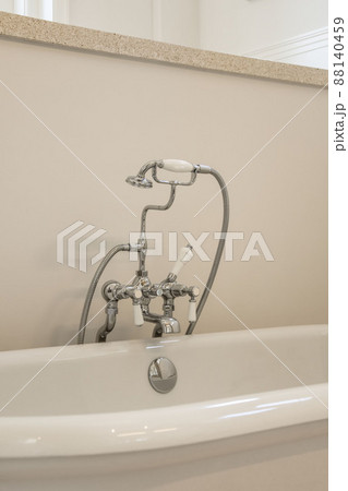 Luxurious bathroom with fresh renovation and plumbing 88140459