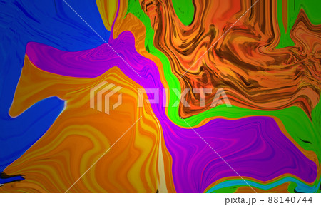 Abstract background in twisty style consisting of several colors. The marble pattern makes all the colors match each other and form like bark 88140744