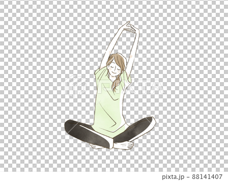 ストレッチをしている女性 ストレッチをしている女性 88141407