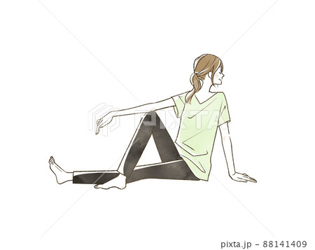ストレッチをしている女性 88141409