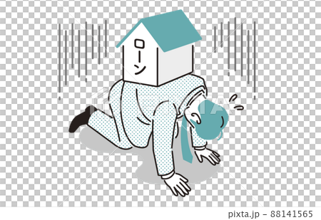 人物 住宅ローンが重くのしかかる男性 88141565
