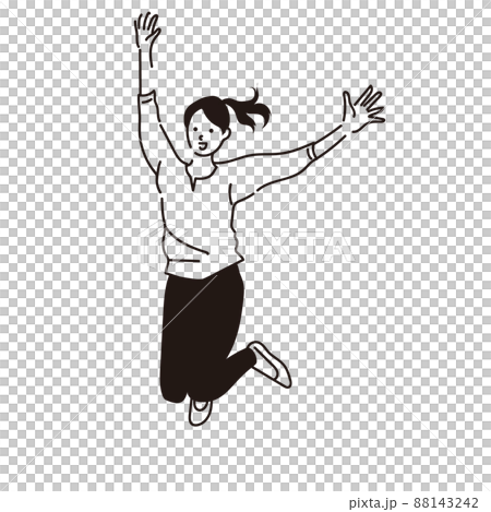 vector, vectors, jumping - Stock Illustration [88143242] - PIXTA