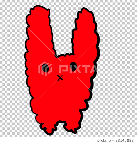 赤いうさぎのイラスト 88143888