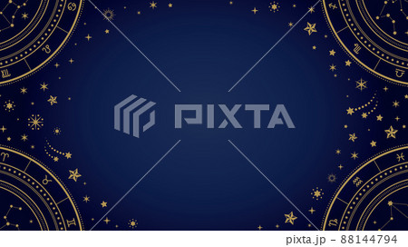 星座とホロスコープのフレーム　16:9 88144794