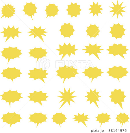 ギザギザのポップな爆弾セットイラスト 88144976