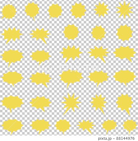 ギザギザのポップな爆弾セットイラスト 88144976