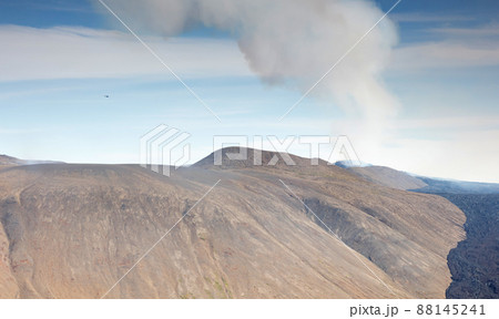Fagradalsfjall volcano spitting smoke Fagradalsfjall volcano spitting smoke 88145241