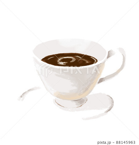 リアルなコーヒーのイラストのイラスト素材