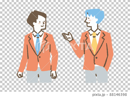 会話する男子学生_色 会話する男子学生_色 88146398