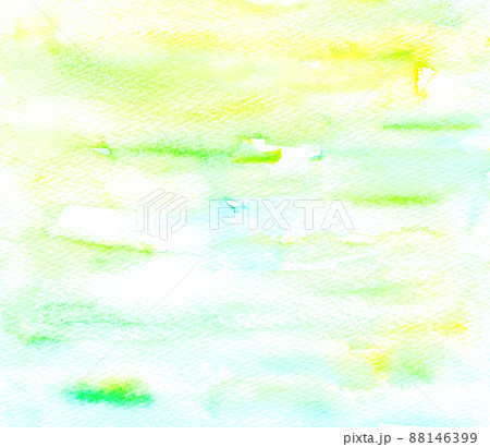 黄緑の背景素材　手書き水彩イラスト 88146399