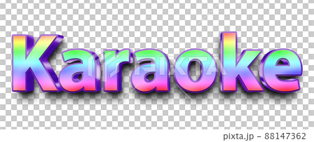 rainbow volumetric 3D Text of the inscription Karaoke isolated cut out rainbow volumetric 3D Text of the inscription Karaoke isolated cut out 88147362