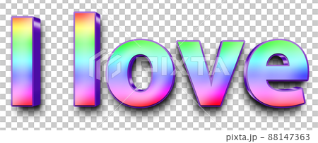 rainbow volumetric 3D Text inscription Love isolated cut out rainbow volumetric 3D Text inscription Love isolated cut out 88147363