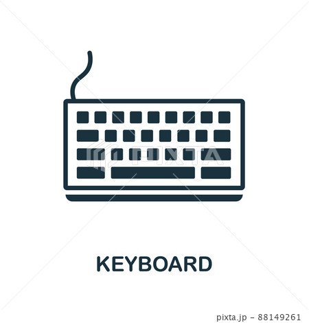 simple keyboard vector