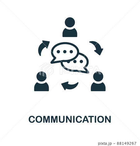 Communication icon. Monochrome simple Communication icon for templates, web design and infographics 88149267