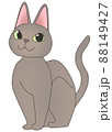 シンプル猫(黒) 88149427