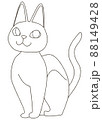 シンプル猫(ぬりえ) 88149428