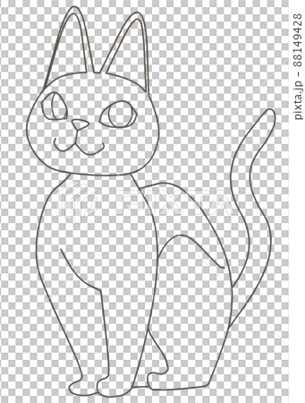 Simple cat (coloring) Simple cat (coloring) 88149428