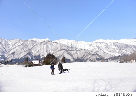 白馬サンサンパーク三月の雪景色 88149955