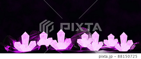 ミステリアスな水晶の洞窟(ファンタジー系画像、3dレンダリング画像) ミステリアスな水晶の洞窟(ファンタジー系画像、3dレンダリング画像) 88150725