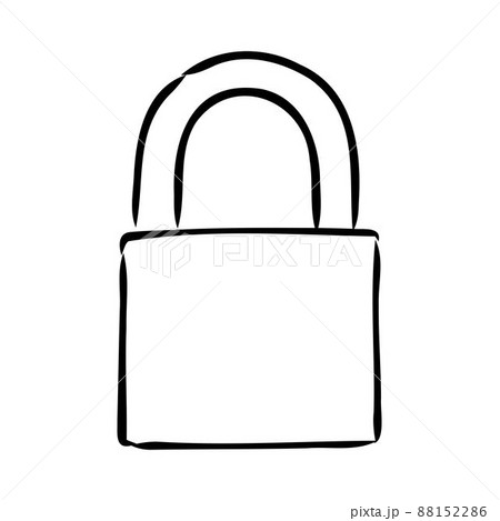 vector sketch illustration - padlock padlock vector illustration vector sketch illustration - padlock padlock vector illustration 88152286