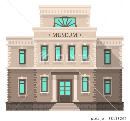 Museum facade. Historic building icon. City landmark Museum facade. Historic building icon. City landmark 88153265