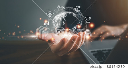 インターネット オンライン 手 88154230