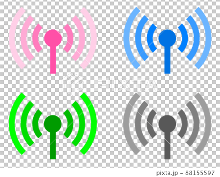 電波感度を表示する複数のアイコン 88155597