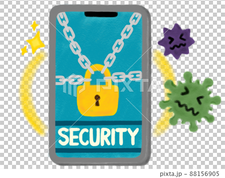 Colored pencil hand-drawn illustrations Smartphones with perfect security measures Colored pencil hand-drawn illustrations Smartphones with perfect security measures 88156905