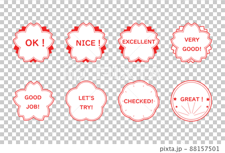 "OK" "NICE" English stamp set "OK" "NICE" English stamp set 88157501