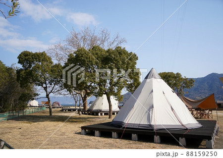 【広島県】うさぎの楽園大久野島のグランピングテント 【広島県】うさぎの楽園大久野島のグランピングテント 88159250