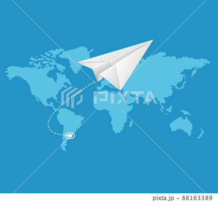 Realistic Detailed 3d White Plane and Track . Vector 88163389