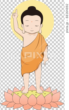 佛陀的誕生,描框插圖 88164892