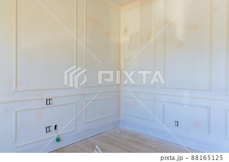 Plasterboard interior room new construction of drywall 88165125