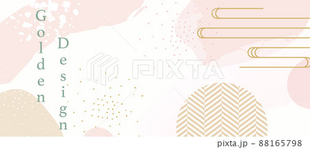 Japanese aesthetic background pattern. Tradition oriental design style banner card with geometric elements and abstract shapes. Pink and beige art. Japanese aesthetic background pattern. Tradition oriental design style banner card with geometric elements and abstract shapes. Pink and beige art. 88165798