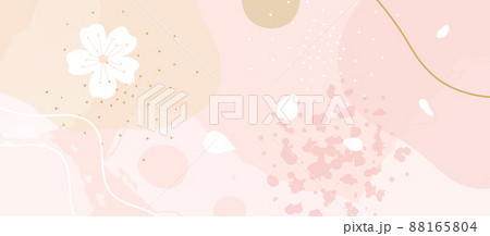 Japanese aesthetic background pattern. Tradition oriental design style banner card with geometric elements and abstract shapes. Pale colors and aesthetics. Japanese aesthetic background pattern. Tradition oriental design style banner card with geometric elements and abstract shapes. Pale colors and aesthetics. 88165804