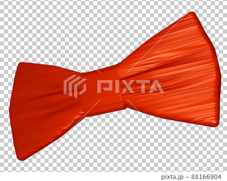 Realistic 3D Red bow tie cutout 88166904