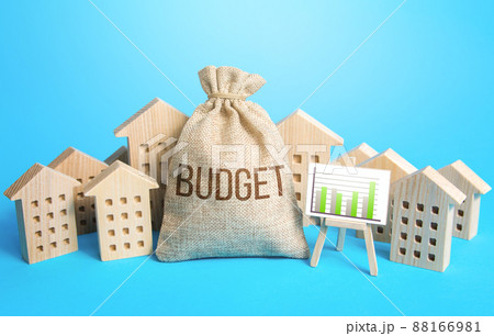 Money bag budget and real estate. Municipality budget of community. Collection of taxes and fees. City services. Effective management, governance of funds. Energy efficiency, urban planning innovation Money bag budget and real estate. Municipality budget of community. Collection of taxes and fees. City services. Effective management, governance of funds. Energy efficiency, urban planning innovation 88166981