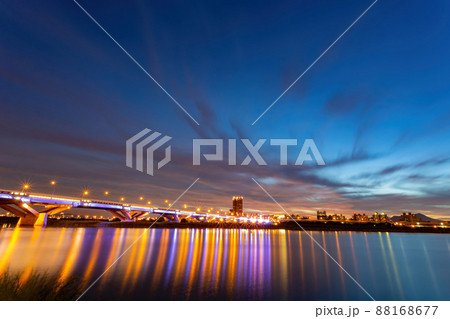 Sunset river landscape along the Dadaocheng area Sunset river landscape along the Dadaocheng area 88168677