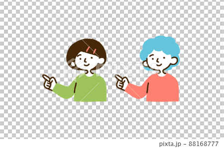 指點人插圖女性男性 指點人插圖女性男性 88168777