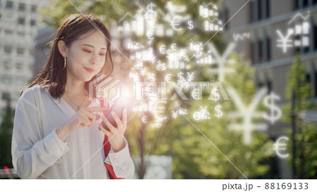 スマートフォン　資産運用 88169133