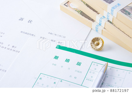 離婚届と訴状とお金 88172197