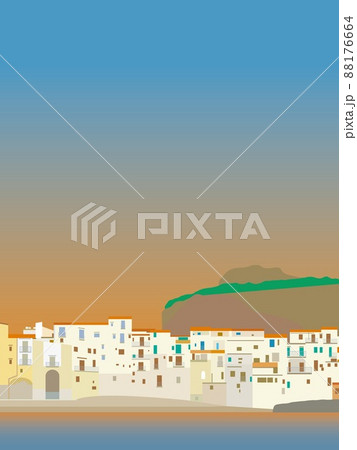 チェファル― cefalu シチリア scilia イタリア italia 夕景 チェファル― cefalu シチリア scilia イタリア italia 夕景 88176664