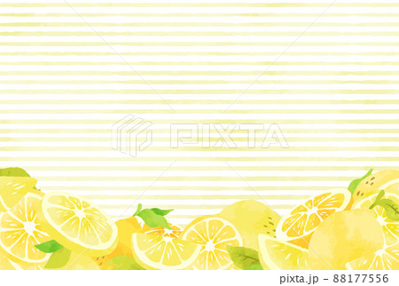 綺麗な水彩のレモンの背景イラスト 88177556