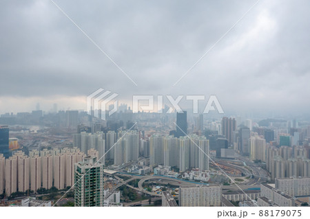 the cityscape of residential Area at kwun tong district, hk 26 March 2022 88179075