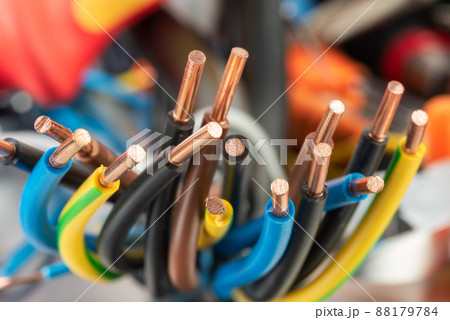 Copper cable wire used in electrical installation 88179784