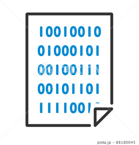 Sheet With Binary Code Icon Sheet With Binary Code Icon 88180045
