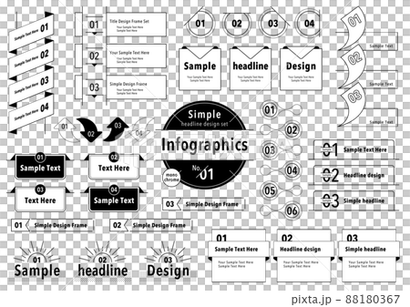Infographics Simple Heading Frameset Monochrome Infographics Simple Heading Frameset Monochrome 88180367