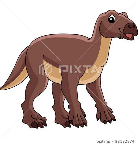 Iguanodon Dinosaur Cartoon Colored Clipart Iguanodon Dinosaur Cartoon Colored Clipart 88182974