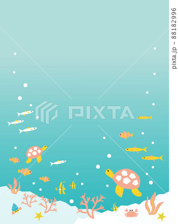 海の生き物の背景用のイラスト 88182996