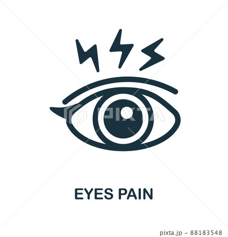 Eyes Pain flat icon. Colored element sign from body ache collection. Flat Eyes Pain icon sign for web design, infographics and more. 88183548